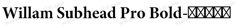 Willam Subhead Pro Bold字体转换